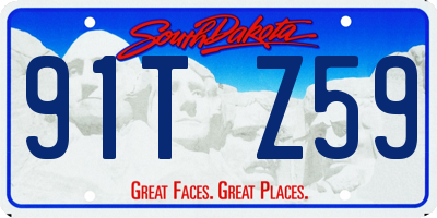 SD license plate 91TZ59
