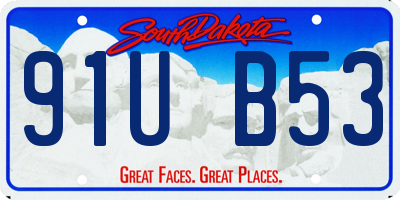 SD license plate 91UB53