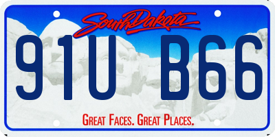 SD license plate 91UB66