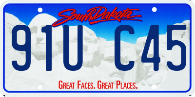 SD license plate 91UC45