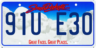 SD license plate 91UE30