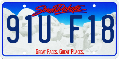 SD license plate 91UF18