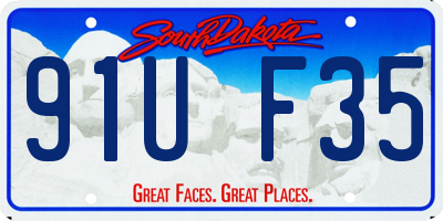 SD license plate 91UF35
