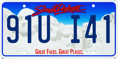 SD license plate 91UI41