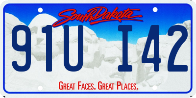 SD license plate 91UI42