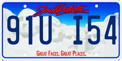 SD license plate 91UI54
