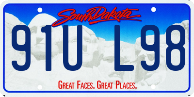 SD license plate 91UL98