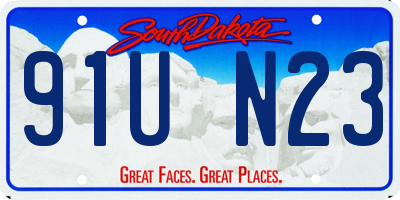 SD license plate 91UN23