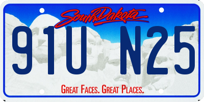 SD license plate 91UN25