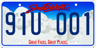SD license plate 91UO01
