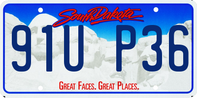 SD license plate 91UP36