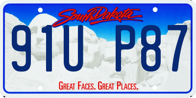 SD license plate 91UP87