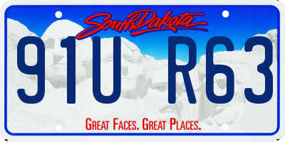 SD license plate 91UR63