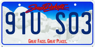 SD license plate 91US03
