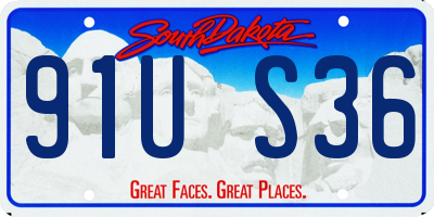 SD license plate 91US36