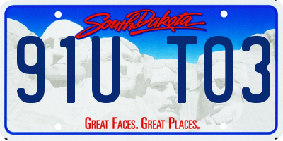 SD license plate 91UT03