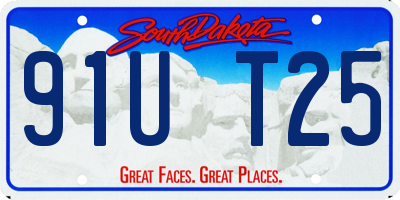 SD license plate 91UT25