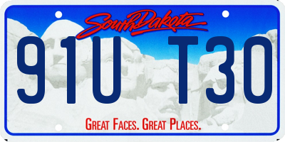 SD license plate 91UT30
