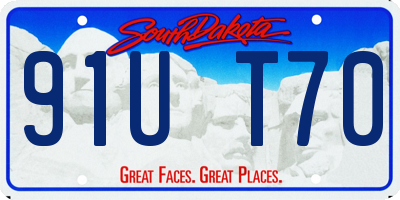 SD license plate 91UT70