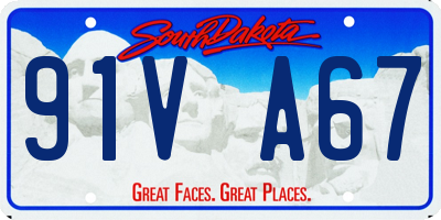 SD license plate 91VA67