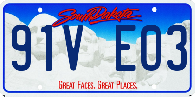 SD license plate 91VE03