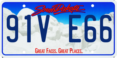 SD license plate 91VE66