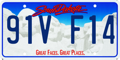SD license plate 91VF14