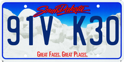 SD license plate 91VK30