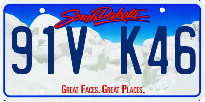 SD license plate 91VK46