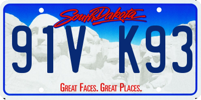 SD license plate 91VK93