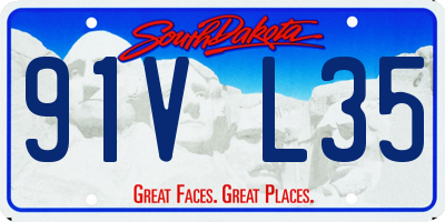 SD license plate 91VL35