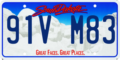 SD license plate 91VM83