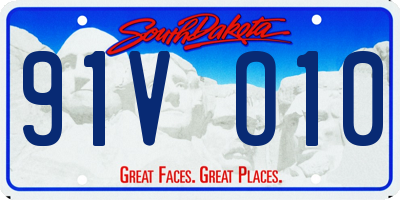 SD license plate 91VO10