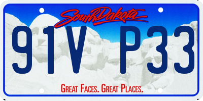 SD license plate 91VP33