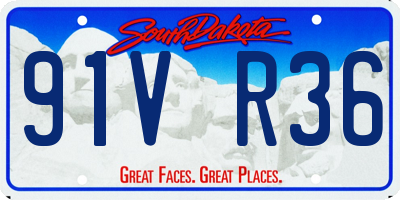SD license plate 91VR36