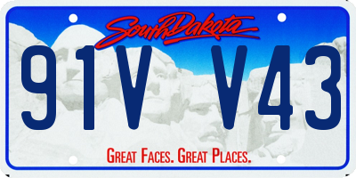 SD license plate 91VV43