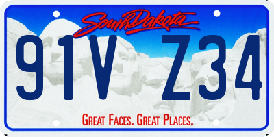 SD license plate 91VZ34