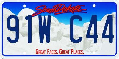 SD license plate 91WC44
