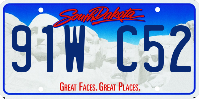 SD license plate 91WC52
