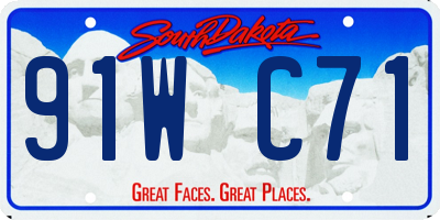 SD license plate 91WC71