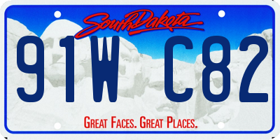 SD license plate 91WC82