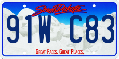 SD license plate 91WC83