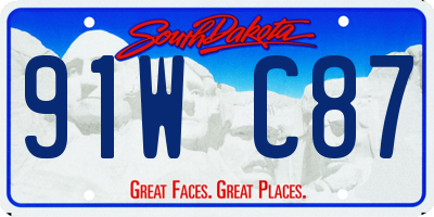 SD license plate 91WC87