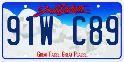 SD license plate 91WC89