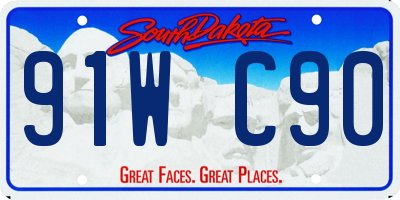 SD license plate 91WC90