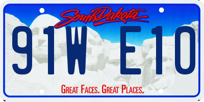 SD license plate 91WE10