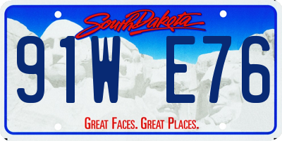 SD license plate 91WE76