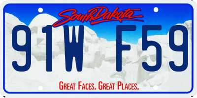 SD license plate 91WF59