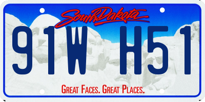 SD license plate 91WH51