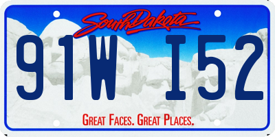 SD license plate 91WI52